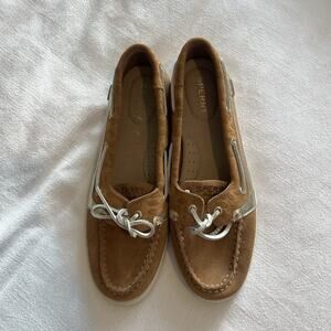 Sperry Women’s Starfish Boat Shoe In Tan Cheetah Gold Size‎ 8.5